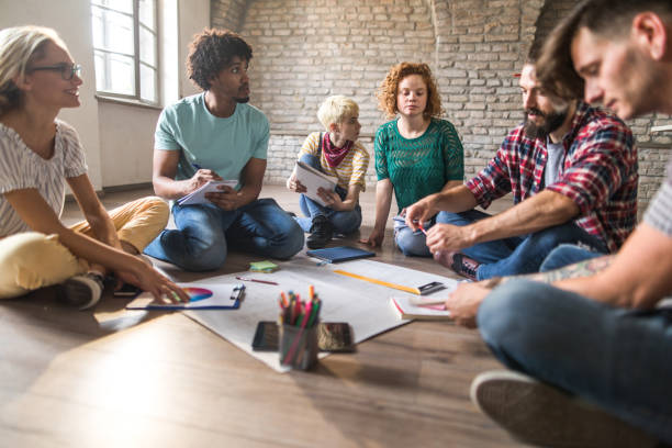 people working together