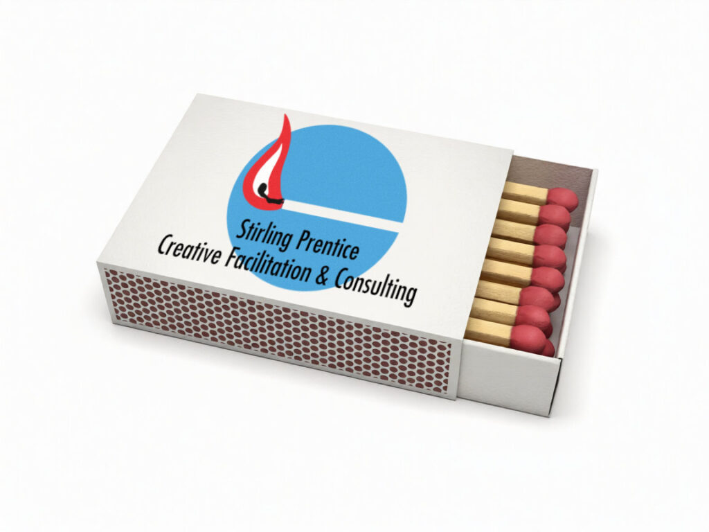 a book of matches with our logo